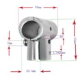 thumbnail image 2 of 4 piezas de montaje en riel de barco Acero inoxidable marino 316 25mm 1 "Camiseta de, 2 of 9