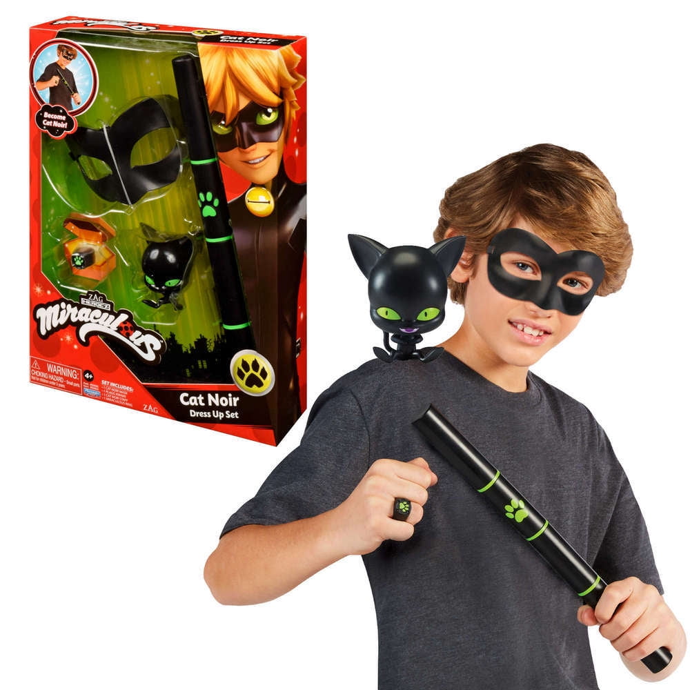 Playmates Toys Miraculous Roleplay Costume Cat Noir for Ages 4 plus