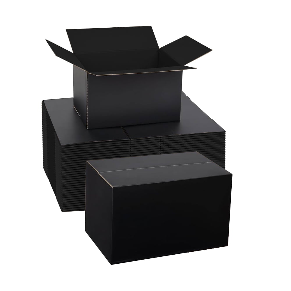 Ucanpack Corrugated Shipping Boxes 7x7x5, 25 Pack – Black Cardboard Packaging for Shipping, Moving, Storage, Small Business – E-Flute, 3/32" Thick, Made in USA, Recycled