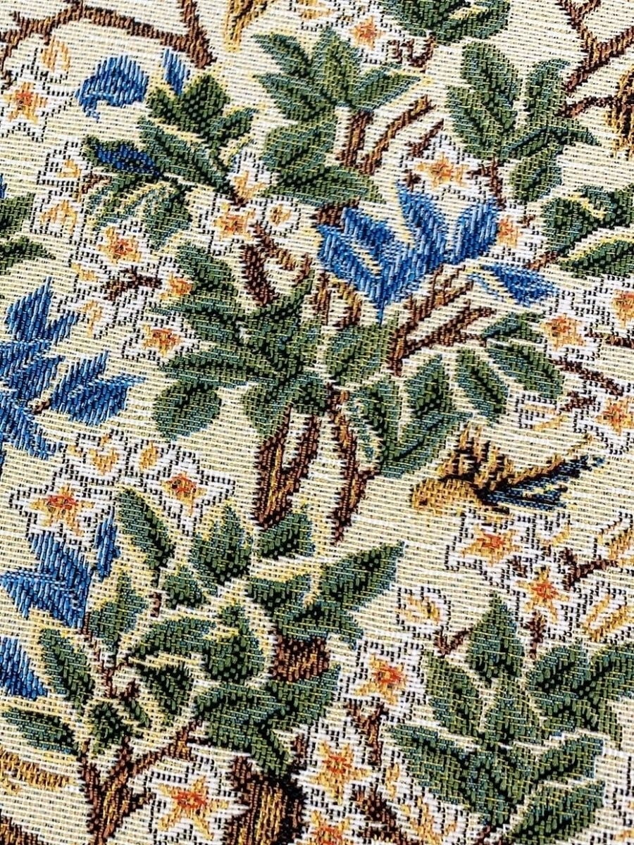 STPgoods Blooming Apple Tree William Morris Tapestry Throw Pillow with Insert 18x18" (45x45 cm) Decorative Couch and Sofa Cushion for Living Room Bedroom Square Pillowcase