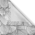 thumbnail image 6 of Ambesonne Floral Valance & Curtain, Monochrome Magnolia Petals, 55"x45", Charcoal Grey Pale Grey, 6 of 7
