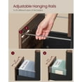thumbnail image 5 of ZMSHOP 2-Drawer File Cabinet, Small Rolling Filing Cabinet for Home Office, Printer Stand, for A4, Letter-Size Documents, 15.7 x 16.5 x 27.6 Inches, Natural Walnut and Ink Black UOFC040K01, 5 of 7