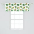 thumbnail image 2 of Ambesonne Autumn Window Valance, Natural Maple Leafs Art, 54" X 18", Fern Green and Cinnamon, 2 of 3