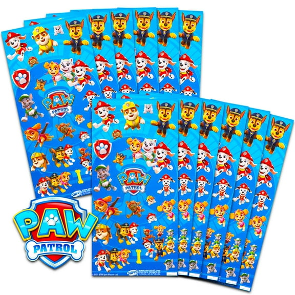 Paw Patrol Party Favors for Boys & Girls Bundle - 12 Pack Paw Patrol Sticker Sheets for Kids Birthday Party Goodie Bags | Paw Patrol Party Supplies