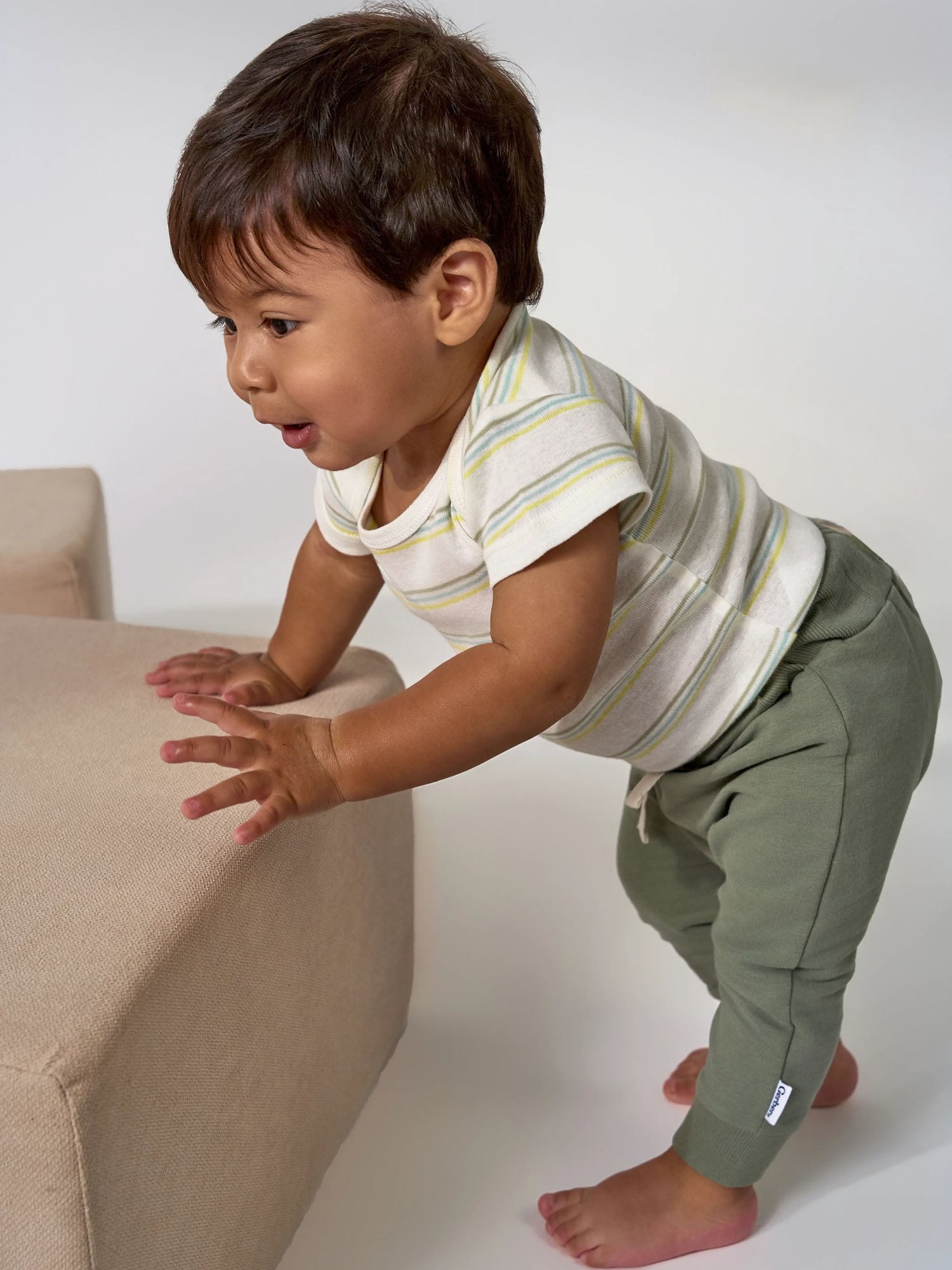 Gerber Baby and Toddler Neutral Joggers, 3-Pack, Sizes 0/3 Months - 5T