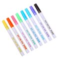 thumbnail image 1 of CAROOTU 8pcs Fluorescent Pens Double Line Contour Color Marker Pen for Writing Drawing Painting, 1 of 6