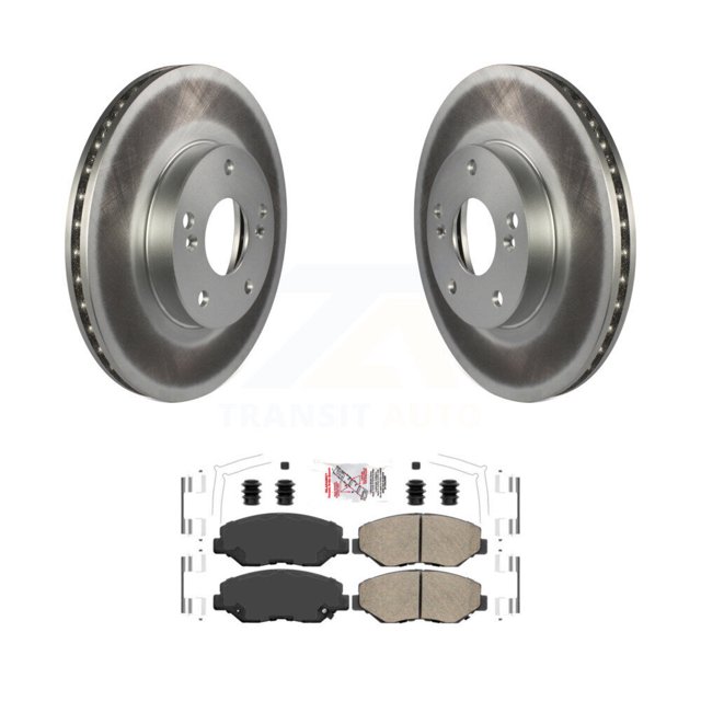 Transit Auto Front Coated Disc Brake Rotors and Ceramic Pads Kit for Car Honda Accord Fit Element Acura ILX KGA-100779