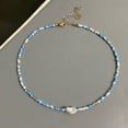 thumbnail image 1 of Collier de Perles Boho Mode Femme Imitation Perle Perle de Rocaille Brin Court Collier Ras-du-Cou Fait Main Bijoux Femme Gros, 1 of 5