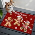 thumbnail image 3 of Gingerbread Red Entryway Rug 2'x3'&nbsp; Non Slip Front Door Mats, Christmas Winter Snowflake Entrance Rugs Indoor Outdoor Carpet, Washable Floor Mats Small Area Rug for Bedroom Kitchen, 3 of 8