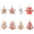 thumbnail image 2 of 8 Piezas Pequeños Colgantes de Navidad de Madera, Adornos de Árbol de Navidad 3d Decoración Colgante de Madera, Decoración de Árbol de Navidad de Madera, Decoración de Navidad de Madera, 2 of 5