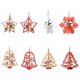 thumbnail image 2 of 8 Piezas Pequeños Colgantes de Navidad de Madera, Adornos de Árbol de Navidad 3d Decoración Colgante de Madera, Decoración de Árbol de Navidad de Madera, Decoración de Navidad de M, 2 of 5