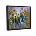 thumbnail image 4 of Stupell Industries Purple Sunflowers Painting Botanical & Floral Painting Black Floater Framed Canvas Art Print Wall Art, 21 x 17, 4 of 10