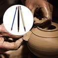 thumbnail image 4 of 3 moldeadores de arcilla de silicona, herramienta de modelado de doble cabeza, escultura de modelado de polímero de puntos de goma Gloria lápiz formadores, 4 of 9
