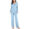 thumbnail image 4 of Sngxgn Womens Pajama Set - Pajamas for Women - Womens PJ Set(Blue,M), 4 of 4