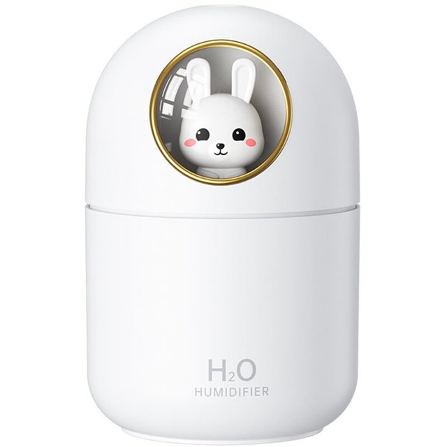 Nuevo humidificador de dibujos animados USB Silenciador Lindo Difusor de aroma para mascotas Humidificador atomizador para oficina y coche, color blanco