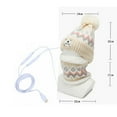 thumbnail image 3 of GRNSHTS Heated Beanie Hat and Neck Warmer Set Warm Scarf Pom Knit Hat USB USB Electric Womens Winter Heated Hat Scarf (Beige), 3 of 8