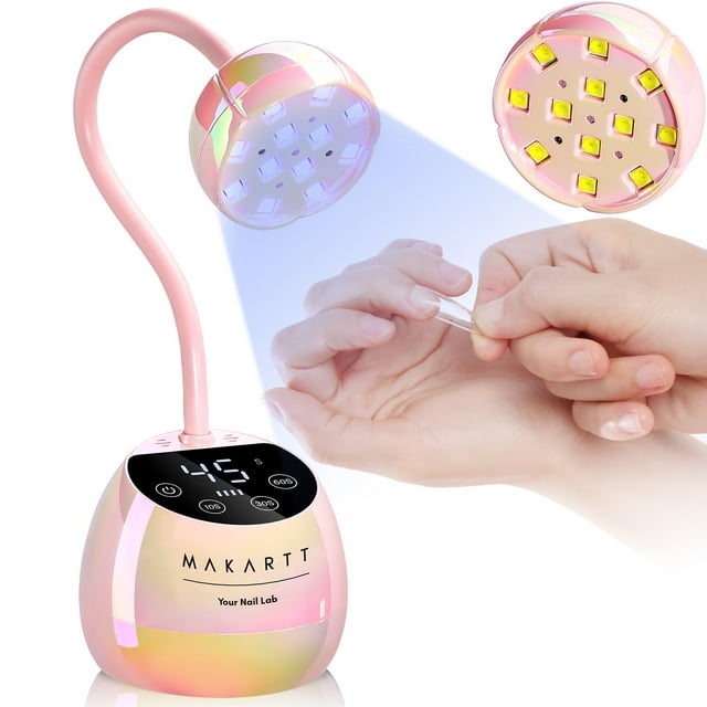 Lámpara LED UV para uñas Makartt, inalámbrica, recargable, 39 W, con sensor