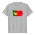 thumbnail image 4 of Trendfront Womens Portugal Graphic T Shirt Crewneck Short Sleeve Brush Flag Print National Pride Football Fan Match Day Casual Stadium Chic Tops, 4 of 4