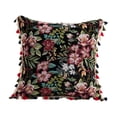 thumbnail image 2 of Fiudx Ofertas de la semana Funda de almohada marroquí con lado de lana bordado con diseños florales, funda de almohada de estilo étnico Su, funda de almohada de oficina, 2 of 6