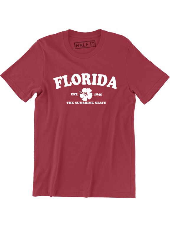 Florida Est. 1845 The Sunshine Country State Tourist Map Men's T-Shirt
