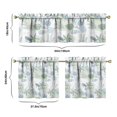 thumbnail image 6 of Kitchen Curtains 24 Inch Short - 3 Panel Set, Seashell Starfish Nautical Print, Rod Pocket Window Curtain for Tropical Beach Farmhouse, Sea Coral Cute Design, Easy Wash, 6 of 6