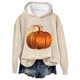 thumbnail image 1 of Sudadera con capucha y estampado de calabaza otoñal para mujer, sudadera de manga larga acogedora para la moda de otoño, 1 of 4