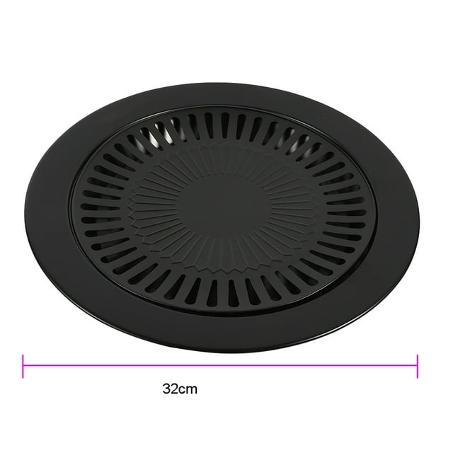 Nonstick BBQ Grill Rack Pan, 2 Layer Style, Sturdy and Durable, Easy Cleaning, Suitable for Indoor Outdoor Roasting with Water Filled Outer to Eliminate Smoke and Splattering