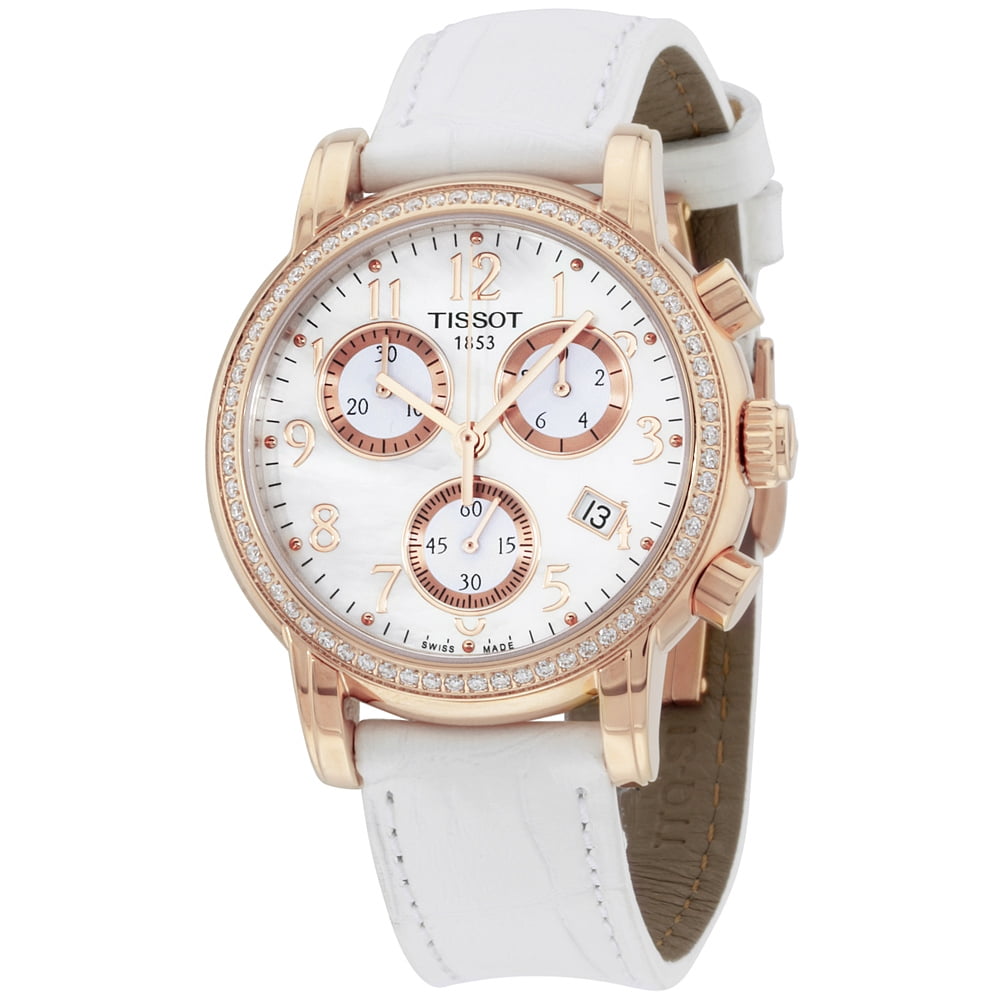 TISSOT Tissot Dressport Mother of Pearl Dial Leather Strap Ladies Watch  T050217671