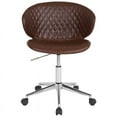 thumbnail image 4 of Home and Office Upholstered Low Back Chair in Brown Vinyl, 4 of 4