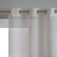 thumbnail image 2 of Pure White Sheer Grommet Window Curtain Panel Pair with White and Gray Design 84in L (Gray), 2 of 2