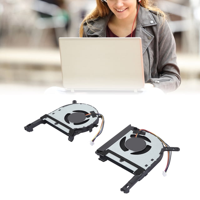 Ventilador de laptop, Reemplazo Silencioso de Enfriamiento Eficiente 2pcs 4 Pines Conector de Alimentación CPU Ventilador de GPU para FX506LU FX706 FA706 PARA FX505 FX505DT