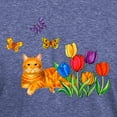 thumbnail image 3 of CafePress - Orange Cat In Tulips Men's Deluxe T Shirt - Mens Tri-blend T-Shirt, 3 of 4