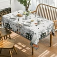 thumbnail image 2 of Halloween Tablecloth 70×70 Inch Round, Jack-O-Lantern Pumpkin Cobweb Ghost Dog Bats Washable Table Cover for Party Picnic Dinner Decor, 2 of 6