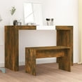 thumbnail image 1 of vidaXL Dressing Stool Smoked Oak 70x35x45 cm Engineered Wood, 1 of 4
