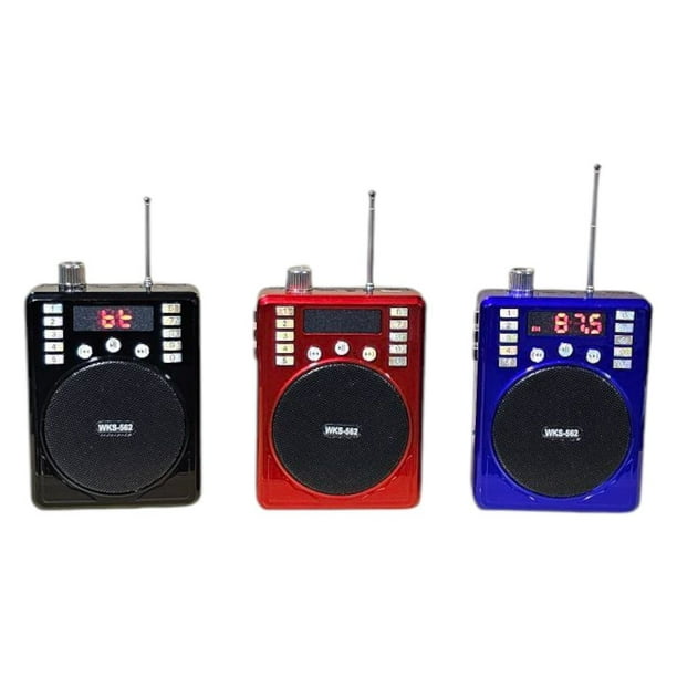 Megáfono Perifoneo Bocina Altavoz Bluetooth Con Micrófono, Doble Batería Recargable, Preproducción de Mp3 en USB/ Micro SD, Radio Fm, Display LED