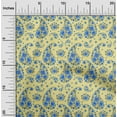 thumbnail image 2 of oneOone Rayon Medium Yellow Fabric Asian Paisley With Floral Dress Material Fabric Print Fabric By The Yard 56 Inch Wide, 2 of 4
