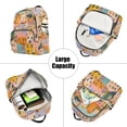 thumbnail image 5 of FORMRS Mini Backpack Purse for Women Quilted Travel Daypack Casual Shoulder Bag, Orange Cityscape Painting, 5 of 7