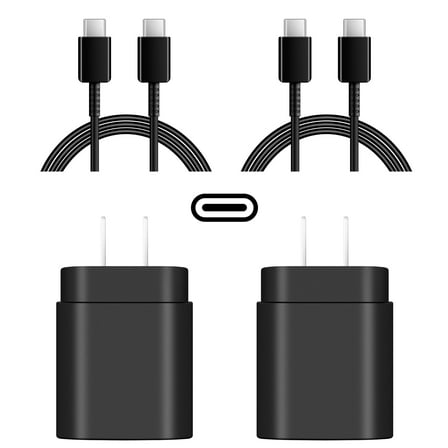 Coreykin USB C Super Fast Wall Charger-2-Pack 25W USB-C Fast Charger-6Ft Type C to Type C Cable for Samsung Galaxy S23/S22/S22 Ultra/S22 /S21 Ultra/S21 /S21/S20 Ultra/Note 20 Ultra/Note 10 /Not 10