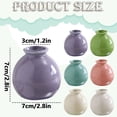 thumbnail image 2 of 1 Pc Round Mini Ceramic Vase Wide Mouth Small Vase for Dried Flowers Hydroponics Home Decor 7cm, Purple, 2 of 8