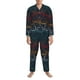 thumbnail image 3 of Balery Cartoon Sharks Pijama para Hombre de Dos Piezas con Manga Larga, Conjunto de Dormir y Descanso Suave con Bolsillos-Large, 3 of 7