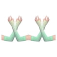 thumbnail image 1 of Guardurnaity 1 par de protección refrigeración mangas de brazo de seda helada Protector de construcción de cuerpo hombres mujeres protector solar Gradiente amarillo verde 2Conjunto, 1 of 6