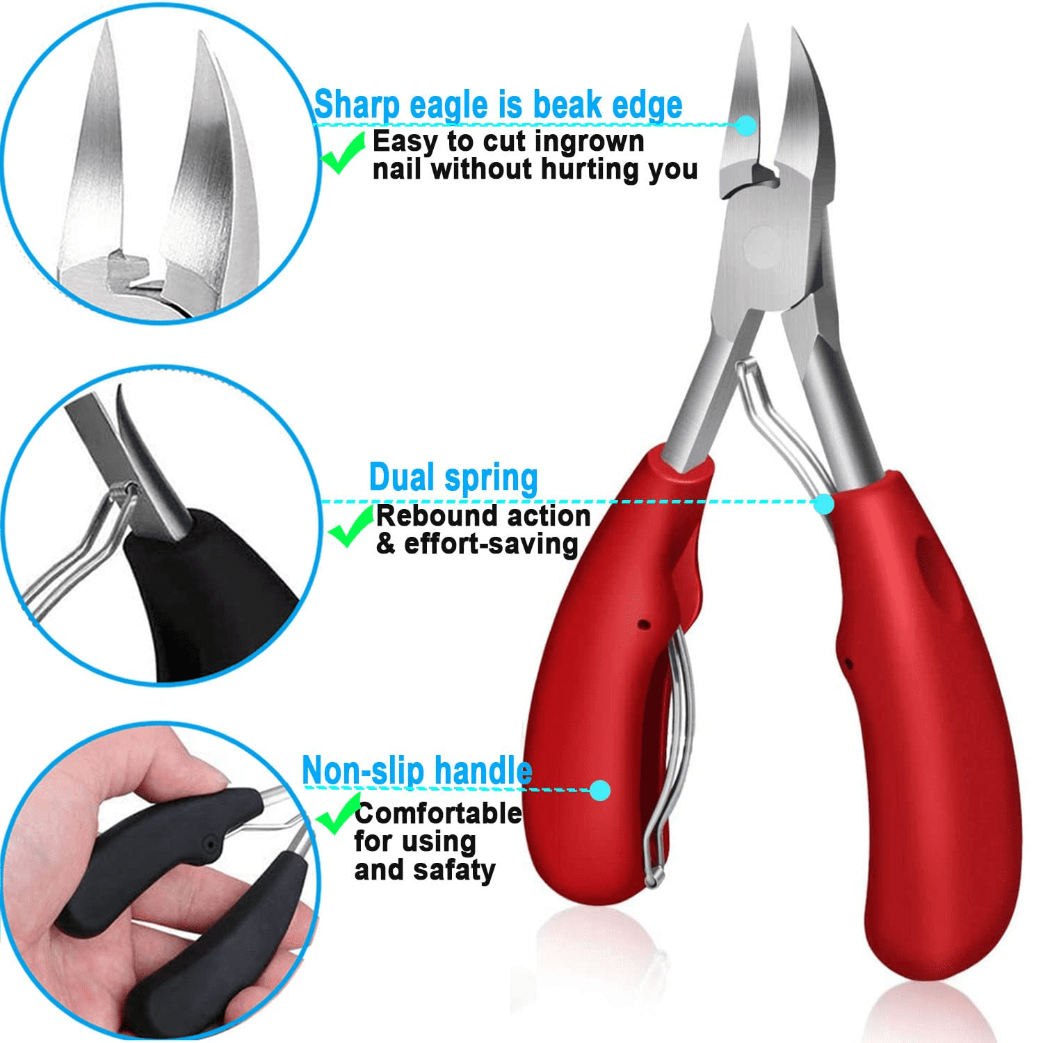 Nail Clippers Sets, Podiatrist Professional Heavy Duty Toenail Clippers Set， 7Pack