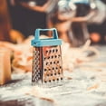 thumbnail image 3 of HERFIER 3Pcs Stainless Steel Box Grater Mini Grater Handheld Slicer Fruit Vegetable Cutter with Plastic Handle 2.63x1.45x1.06in, 3 of 8