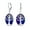 Blue, variant on Bling Jewelry Womens Large Oval Gemstone Lapis Lazuli Turquoise Dangle Earrings in Sterling Silver