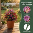 Artificial Violet for Outdoor Indoor Garden Home Decoration, UV ...