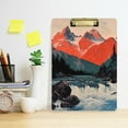 thumbnail image 2 of FORMRS Acrylic Clipboard with Low Profile Clip Standard A4 Letter Size, 12.5" x 9", Mountains at Dawn, 2 of 8