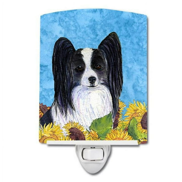 Carolines Treasures SS4138CNL Papillon in Summer Flowers Ceramic Night Light