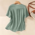 thumbnail image 5 of Womens Tops Dressy Casual V Neck Short Sleeve T Shirts Loose Fit Women Slim Fit Basic Tees Skinny Crop, 5 of 6