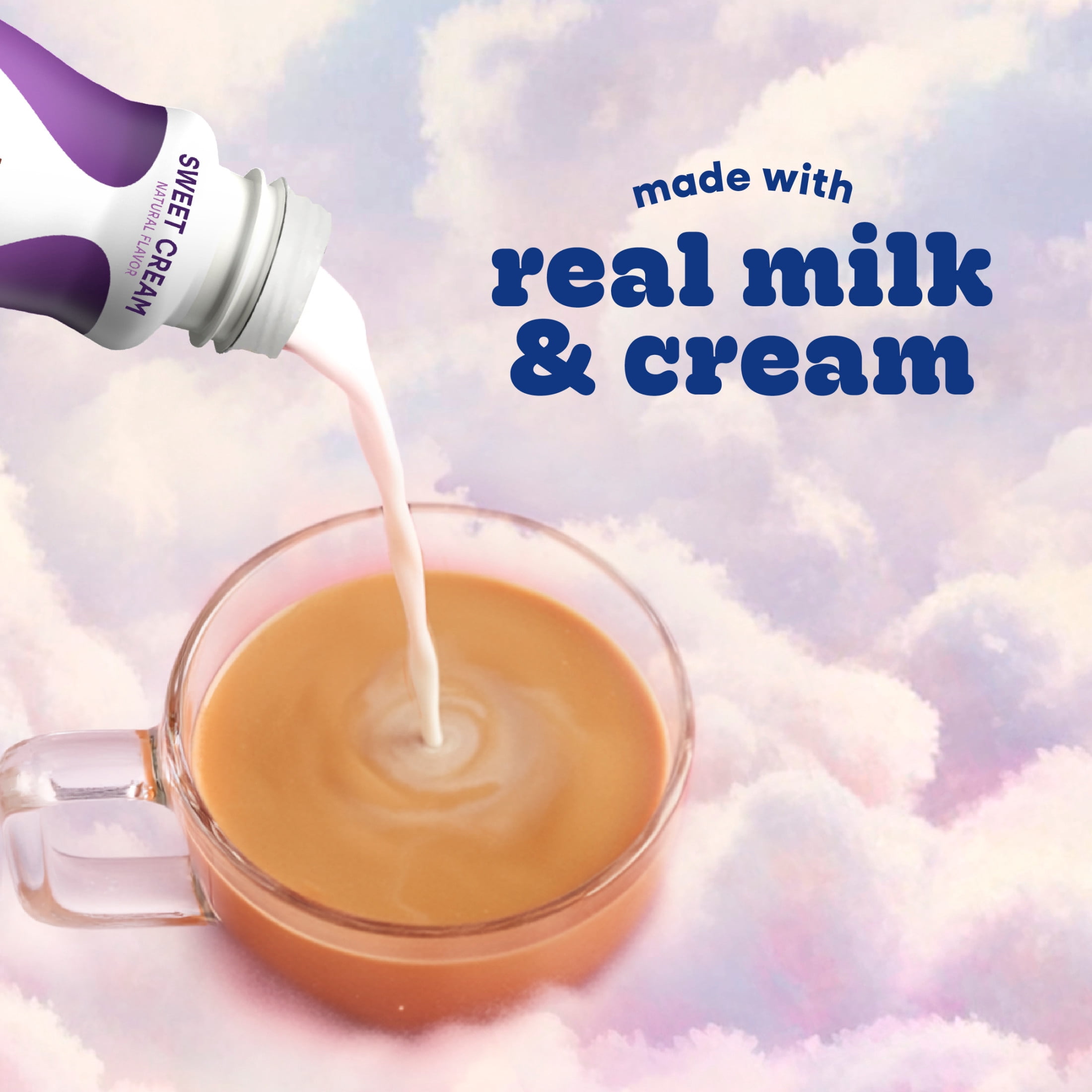 Natural Bliss Milk and Sweet Cream, Liquid Dairy Coffee Creamer, 16 fl oz​