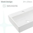thumbnail image 3 of Claire 20 Rectangle Ceramic Vessel Sink, Matte White, 3 of 11